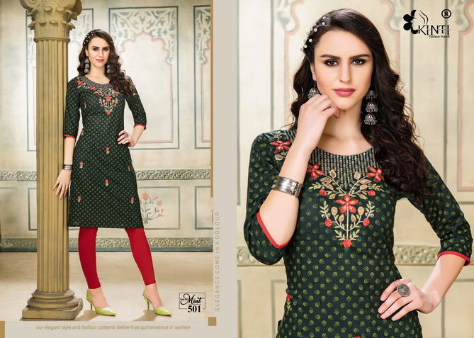 Mint Vol 5 By Kinti Embroidery Kurtis Catalog